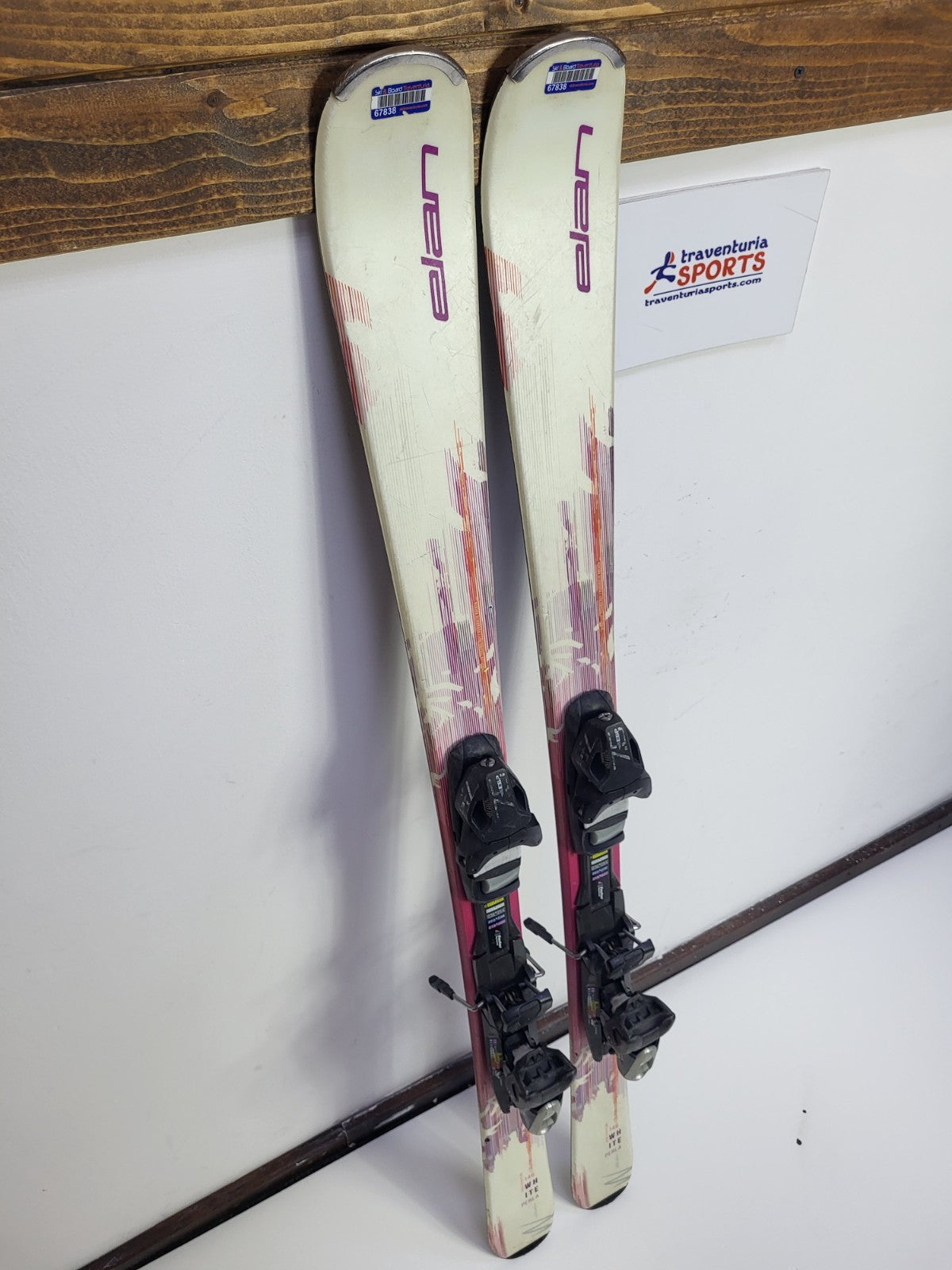 Sci Elan Snow White 146 cm + attacchi Elan ESP7.5 Divertimento invernale