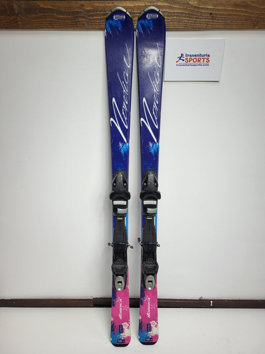 Nordica Little Belle 140 cm Ski + Elan ESP 7.5 Bindings Winter Adventure Winter