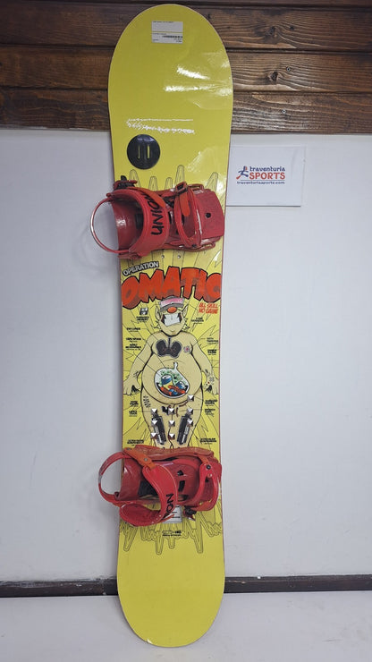 O-Matic Sweet 160 cm Snowboard + Union M Bindings Winter Sport Snow Fun