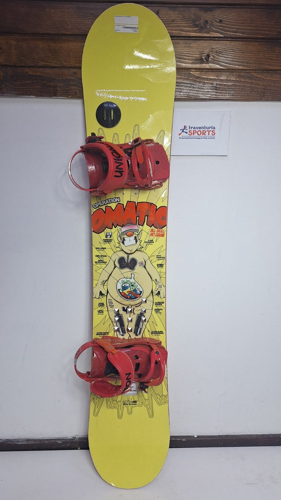 O-Matic Sweet 160 cm Snowboard + Union M Bindings Winter Sport Snow Fun