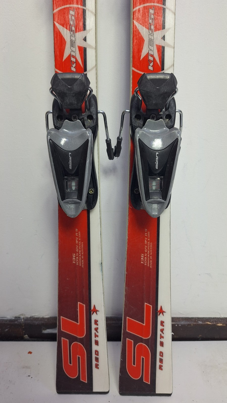 Kneissl Red Star Race SL 136cm + Elan 7 Bindings Winter Sport Outdoor