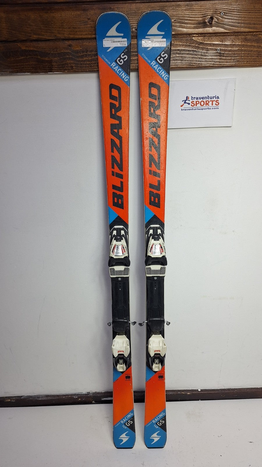Blizzard Titanium Racing GS 149 cm Skis + Marker 10 Bindings Winter Fun Snow