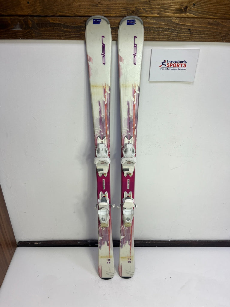 Sci Elan Snow White 146 cm + attacchi Elan EL 7.5 Divertimento invernale