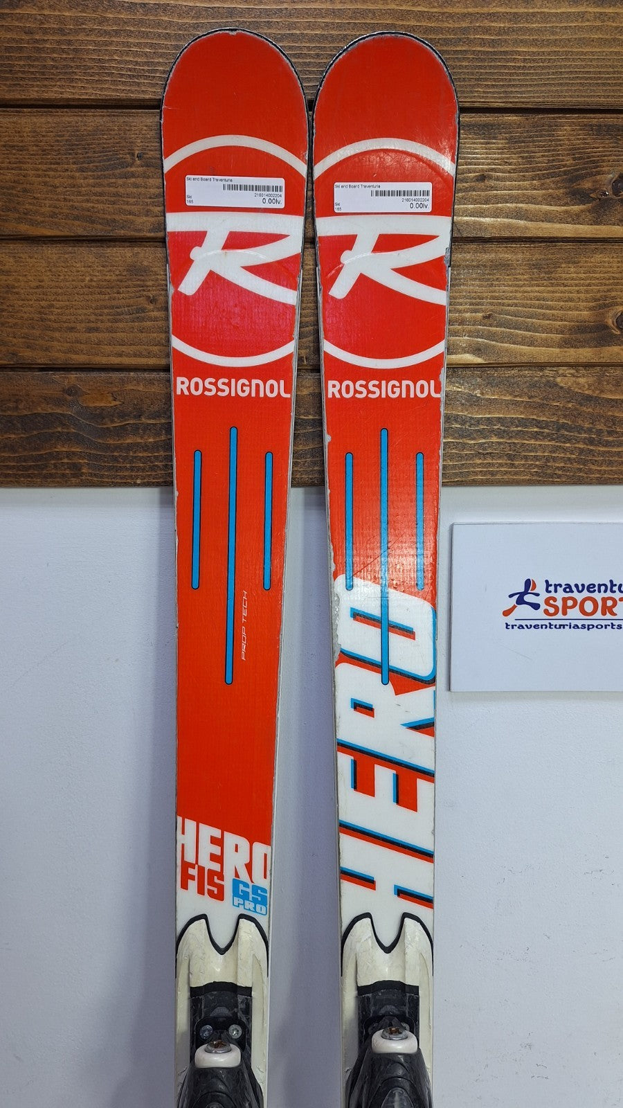Ski Rossignol Hero FIS GS  165 cm + fixations Rossignol 10 Plaisir hivernal Neige Sport