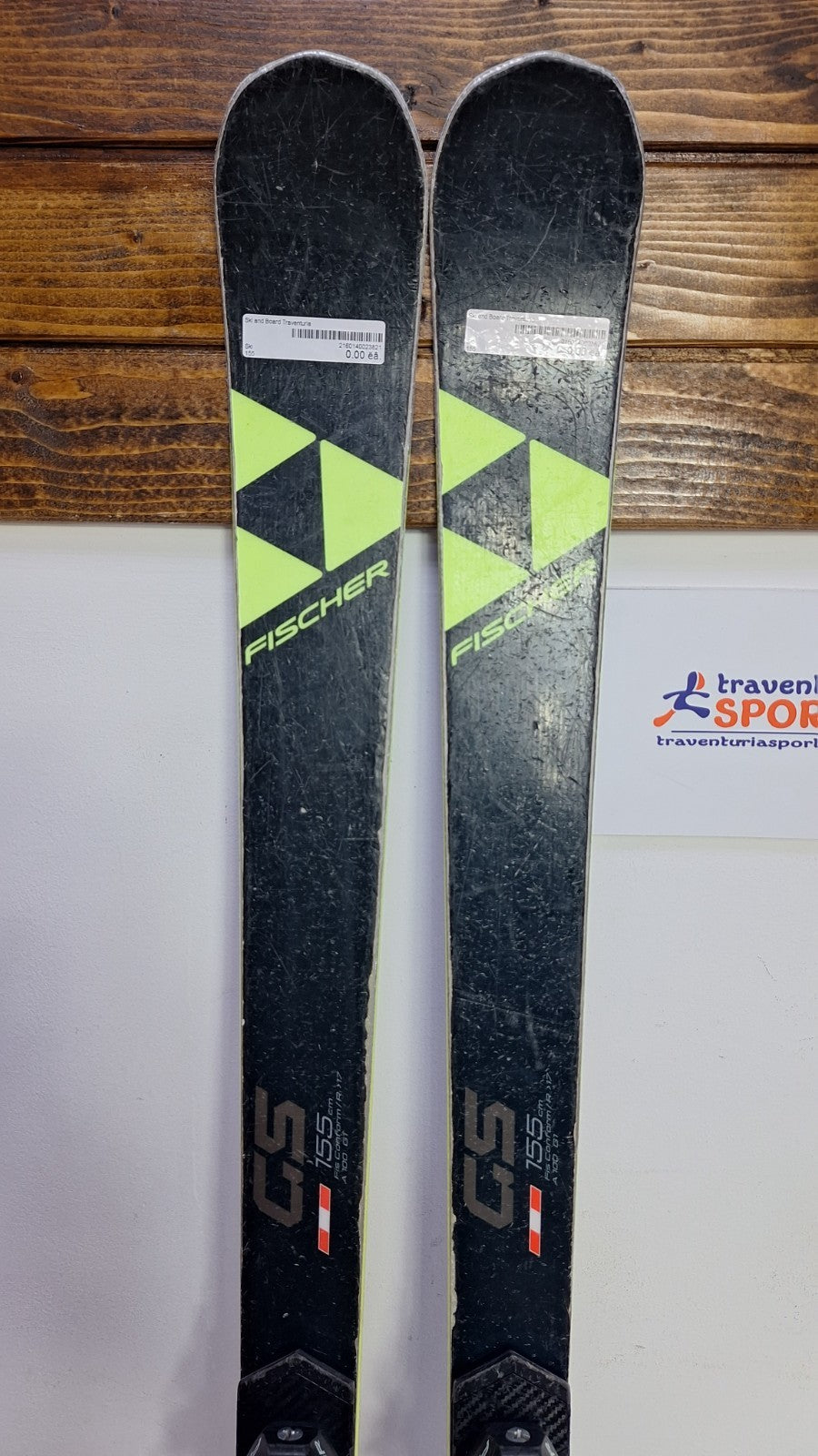 Fischer RC4 GS 155cm Skis + Fischer 9 Bindings Winter Fun Snow