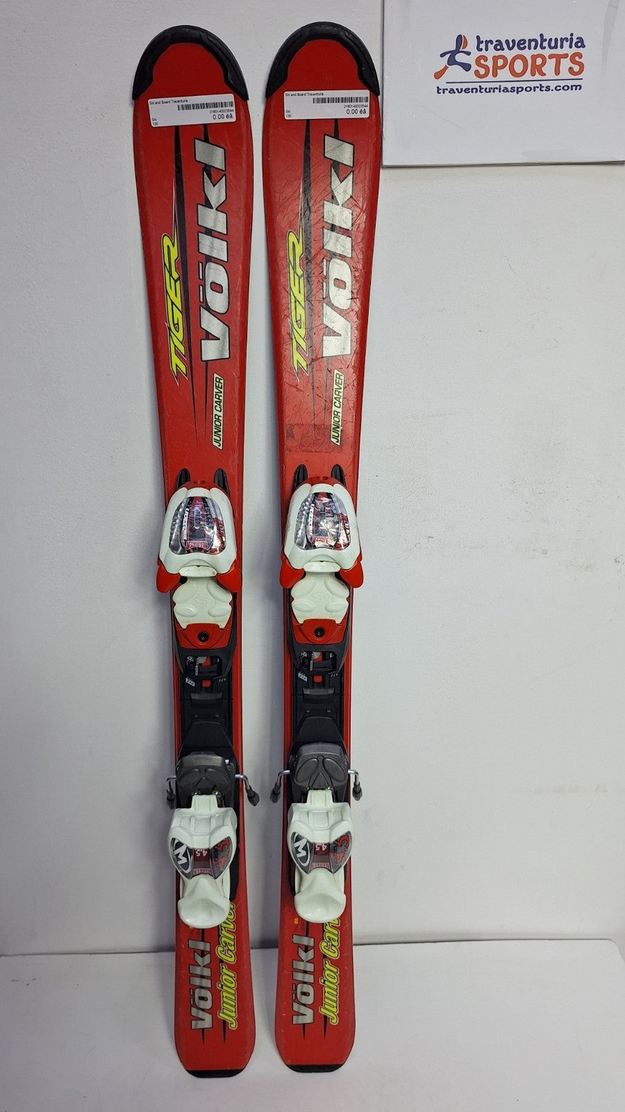 Volkl Tiger JR Carver 100cm Ski + Marker 4.5 Bindings Winter Sport Fun