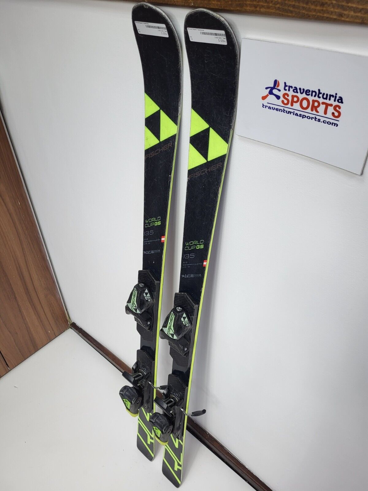 Sci Fischer RC4 WC FIS 135 cm + attacchi Fischer 7.5 Sport invernali