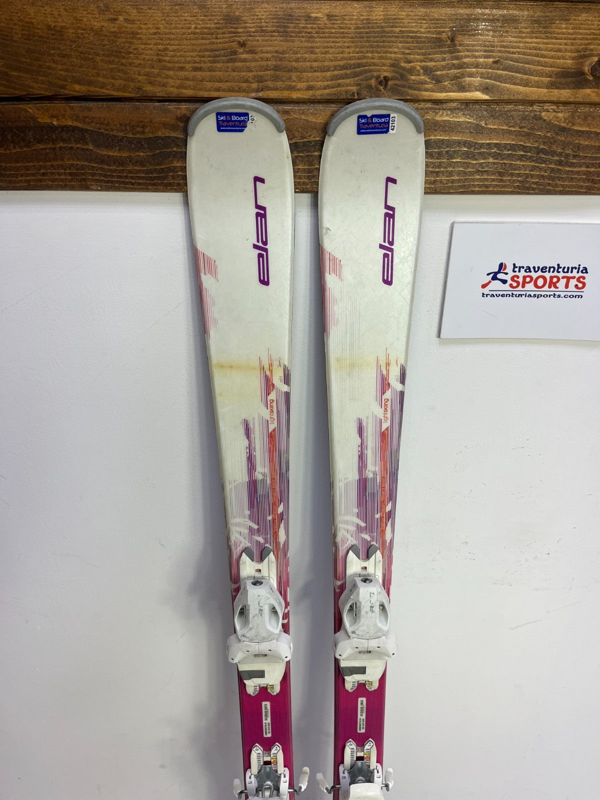 Elan Snow White  146cm  Ski + Elan EL 7.5 Bindings Winter Sport Fun