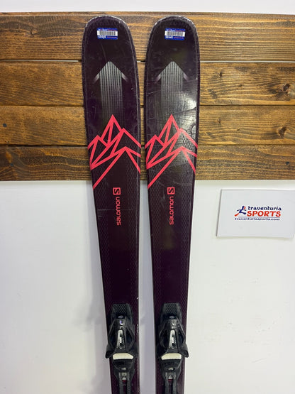 Skis Salomon Myriad 85 169cm + fixations Elan EL 10 Aventure Sport d’hiver