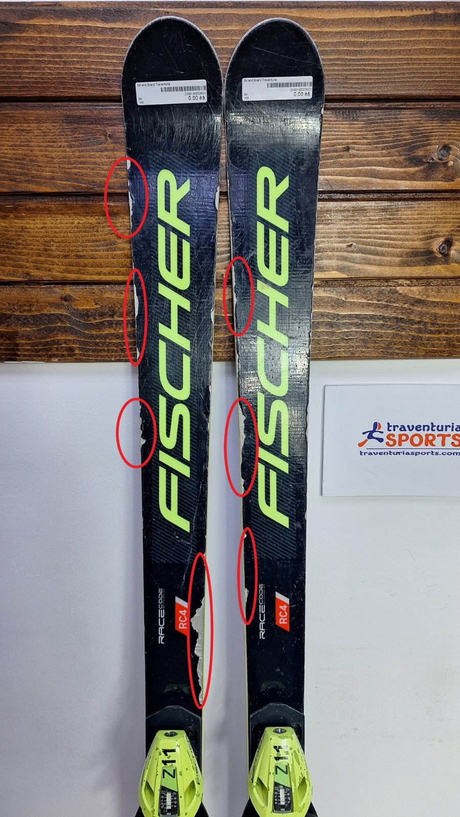 Fischer RC4 WC GS 168 cm Ski + Fischer Z11 Bindings Winter Sport  Snow Fun