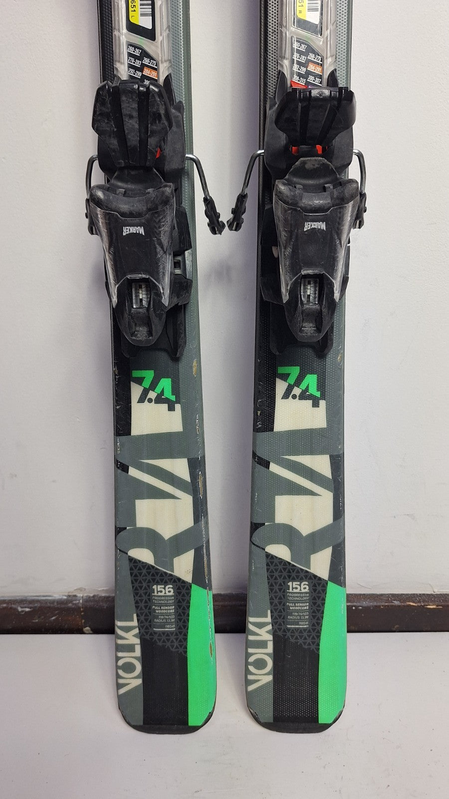 Volkl RTM 156 cm Ski + Marker 10 Bindings Fun Snow Winter Sport Piste