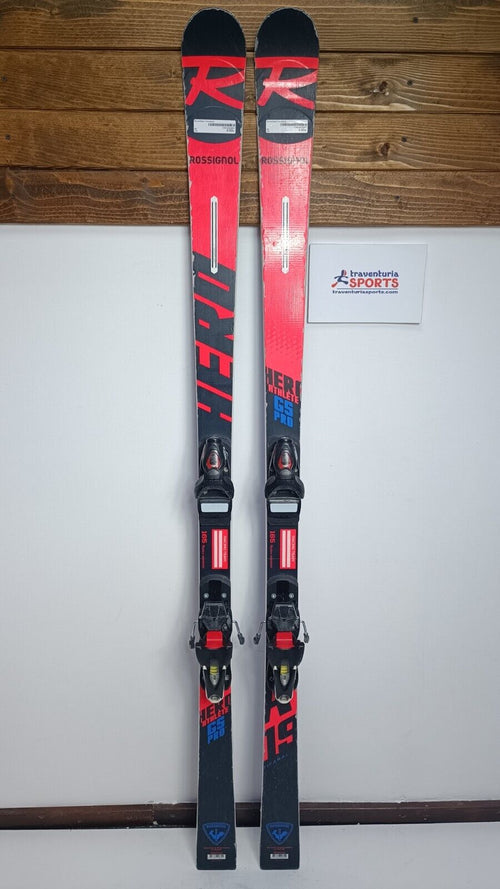 Rossignol HERO ATHLETE GS PRO full red - skis d'occasion Junior – Top N