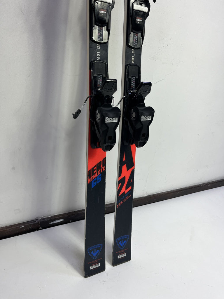 Rossignol Hero Athlete GS 175 cm Ski + New Look 10 Bindings Winter 