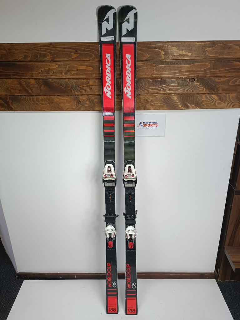Nordica Dobermann GS Weltcup 188 cm Ski + Marker 18 Bindungen Sport Winterspaß