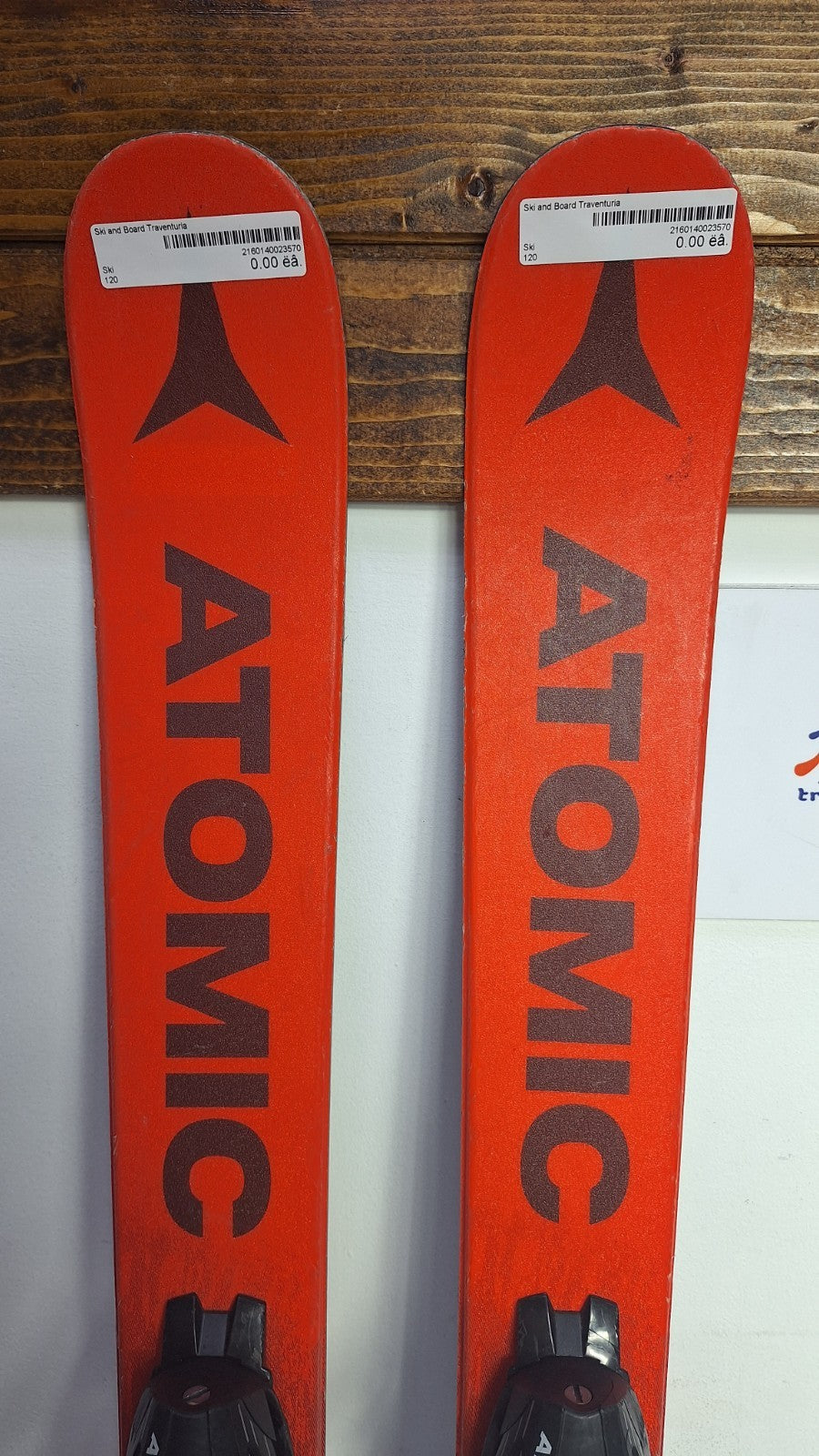 Atomic Punx Twin-Tip Ski 120 cm + Atomic 4.5 Bindungen Wintersport Schnee