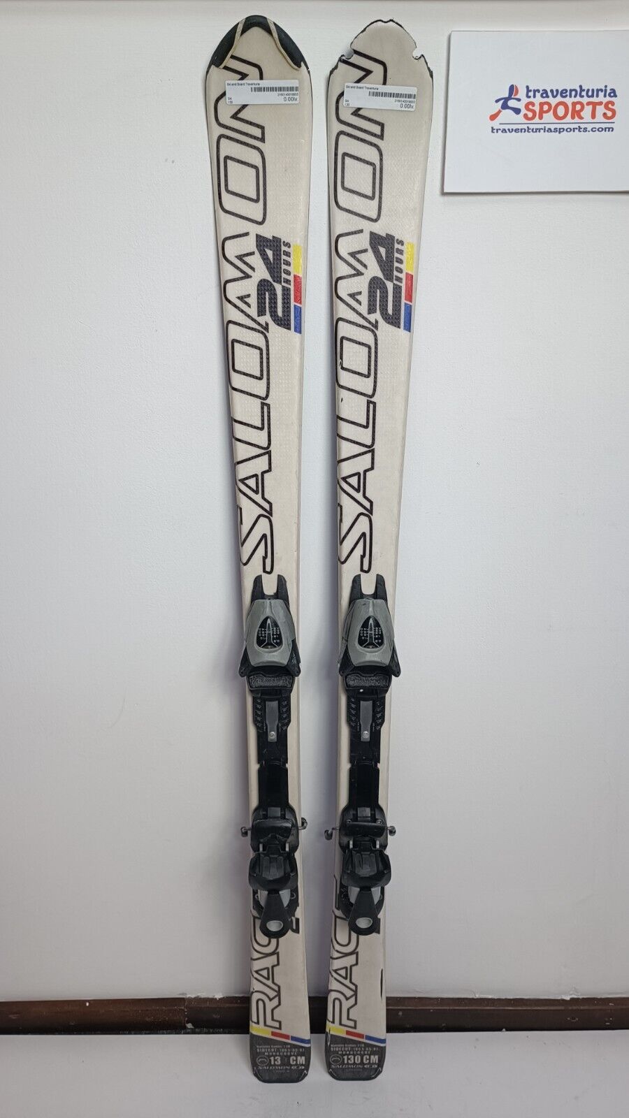 salomon 24h ski Salomon 24 HRS 130 cm Ski + Salomon 4.5 Bindings Winter Sport Adventure