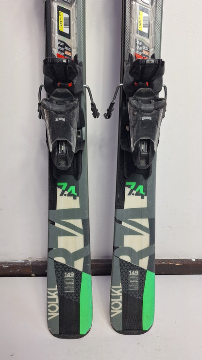 Volkl RTM 149 cm Ski + Marker 10 Bindings Fun Snow Winter Sport Piste