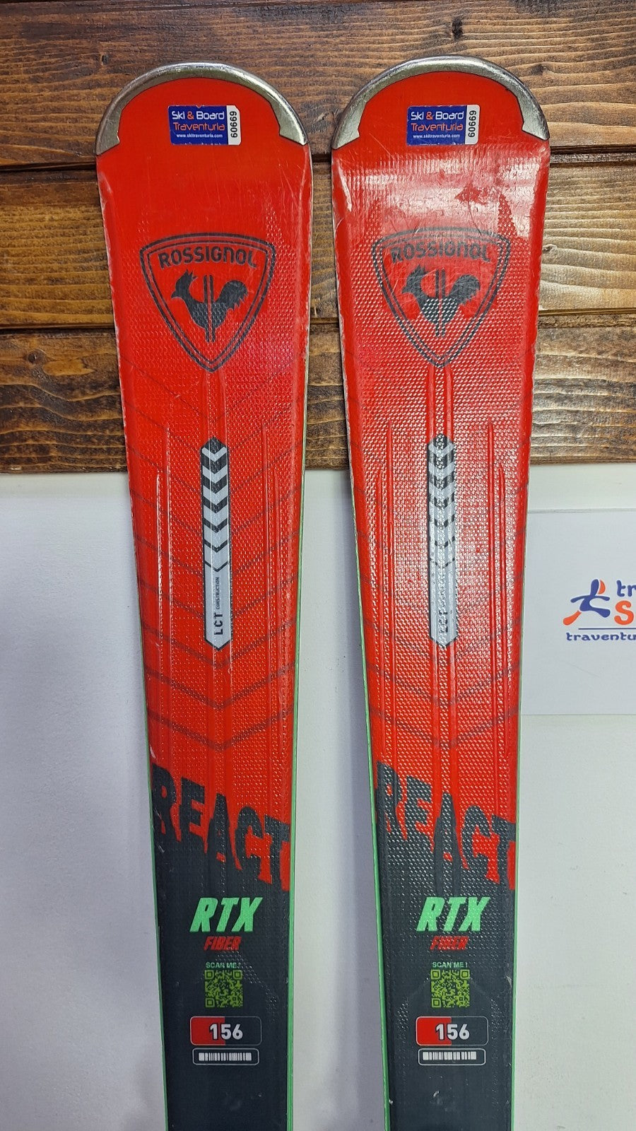 Rossignol React RTX Fiber 156 cm Ski + Elan ESR 10 Bindings Winter Adventure