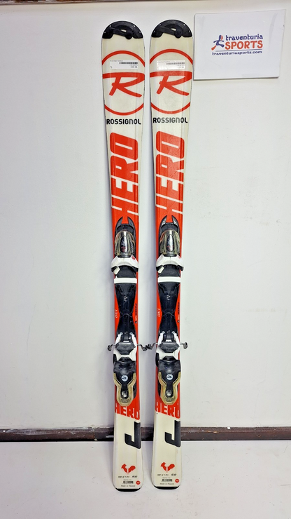 Rossignol Hero JR 130 cm Ski + Rossignol 7 Bindungen Wintersport Schnee