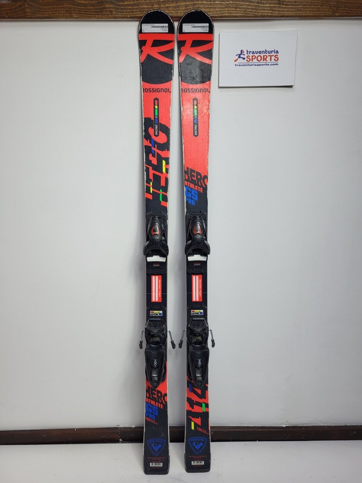 Rossignol Hero GS Pro 135cm Ski + Look 7 Bindings Winter Adventure
