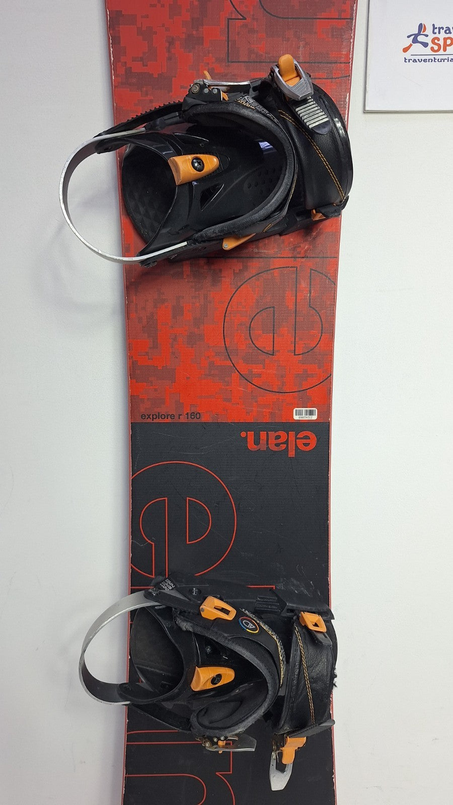 Snowboard Elan Explore R 160 cm + Attacchi HEAD Rental L Divertimento sulla Neve Invernale