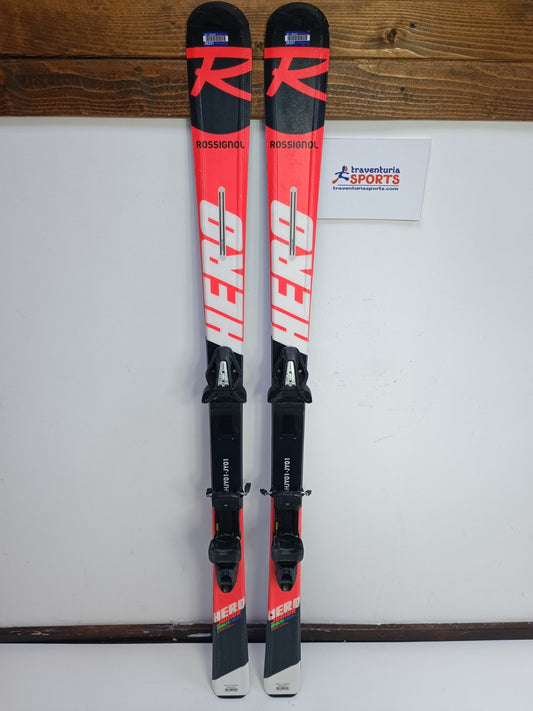 Sci Rossignol Hero J 150 cm + attacchi Elan ESR 10 Divertimento invernale Sport sulla neve