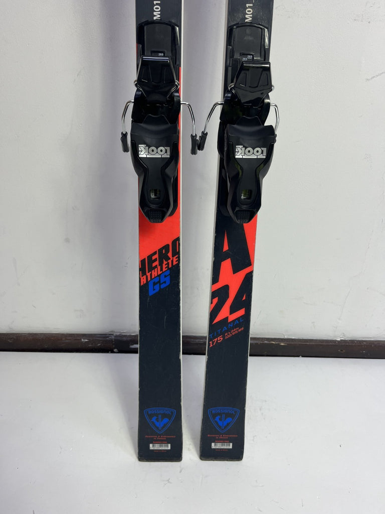 Rossignol Hero Athlete GS 175 cm Ski + New Look 10 Bindings Winter 