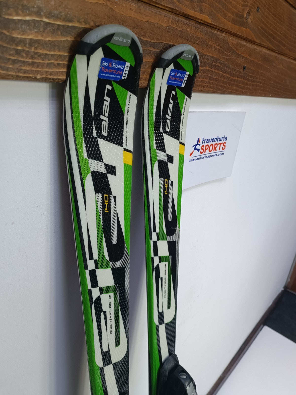 Sci Elan Exar Pro 140 cm + attacchi Elan ESP 7.5 Sport Neve Inverno Divertimento Avventura