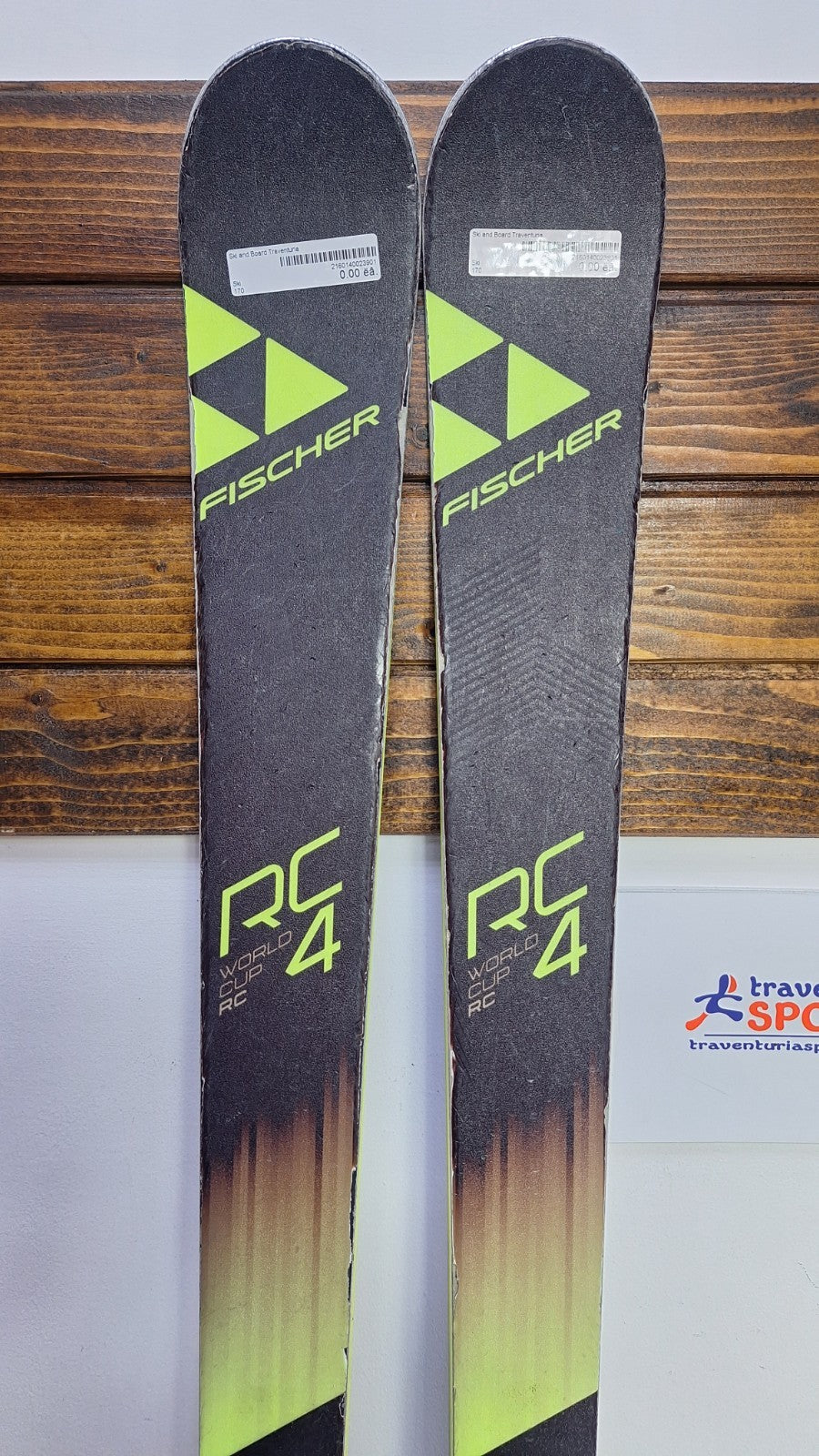 Fischer RC4 World Cup 170cm Ski + Fischer Z12 Bindings Fun Snow Winter Sport
