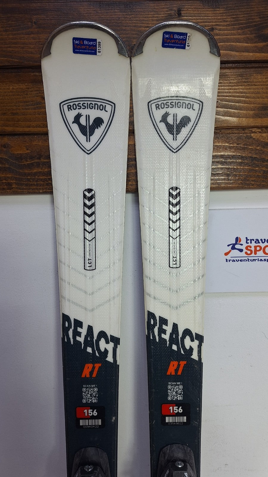 Rossignol React RT Carbon 156 cm Ski + Elan ESR 10 Bindings Winter Adventure
