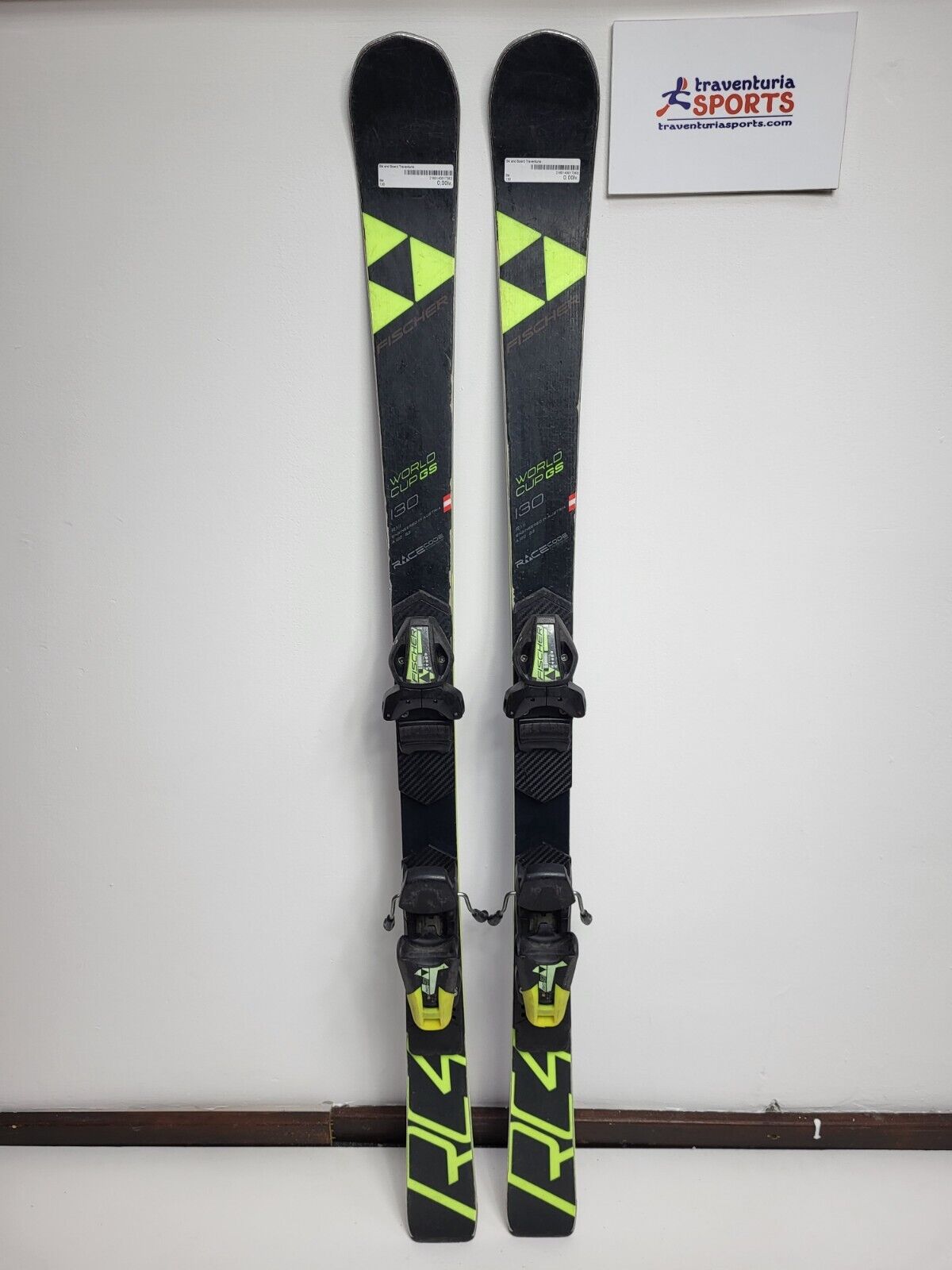 Fischer RC4 WC FIS 130 cm Ski + Fischer 9 Bindungen Wintersport