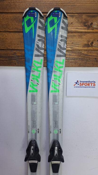 Sci Völkl RTM 163 cm + attacchi Elan ESR 10 Fun Snow Winter Sport Piste