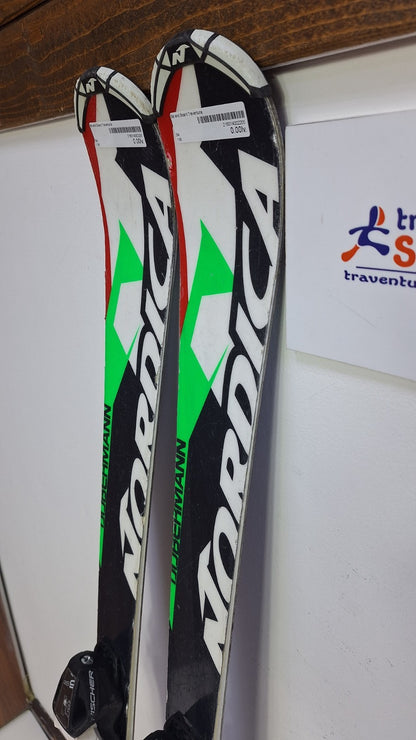 Ski Nordica Dobermann WC SL J 136 cm + fixations Fischer RS9 Sport d’hiver Plaisir