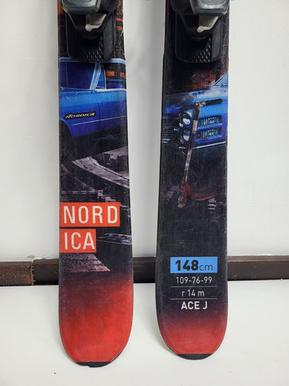 Nordica The Ace J 148 cm Ski + Elan 10 Bindings Winter Outdoor Snow
