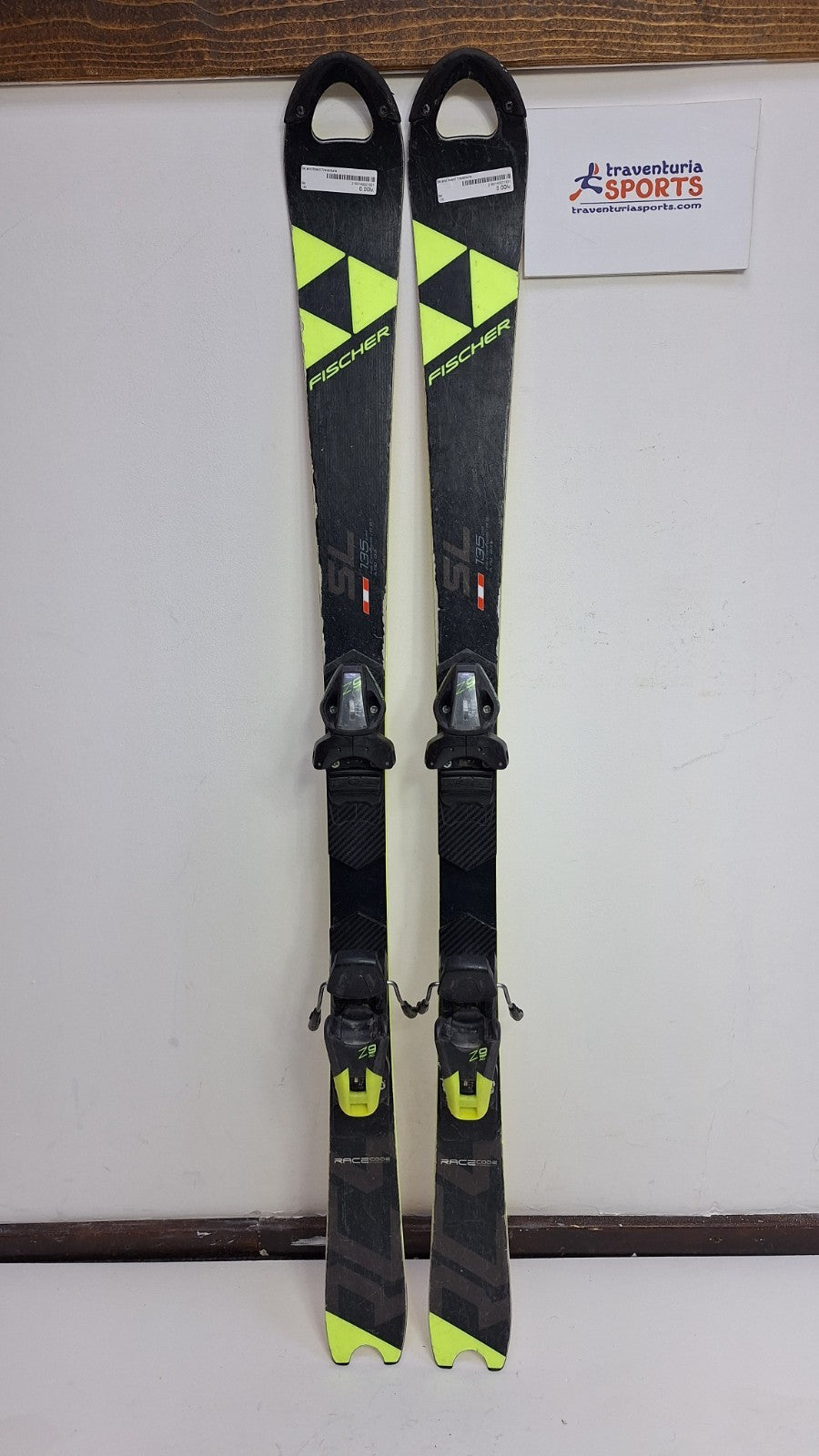 Ski Fischer RC4 SL FIS 135 cm + fixations Fischer Z9 Sports d'hiver Descente Plaisir