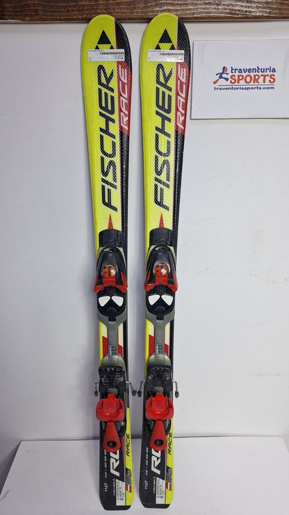 Fischer RC4 Race 110 cm Ski + Salomon 4.5 Bindings Fun Snow Winter Sport