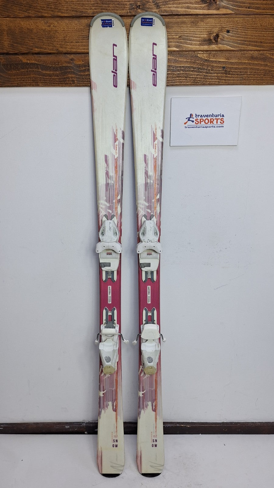 Elan Snow White 152cm Ski + Elan EL 7.5 Bindings Winter Sport Fun