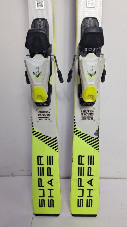 Head Supershape SLR Pro 160cm  Ski + HEAD 7.5 Bindings  Winter Sport