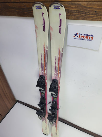Sci Elan Snow White 146 cm + attacchi Elan ESP7.5 Divertimento invernale