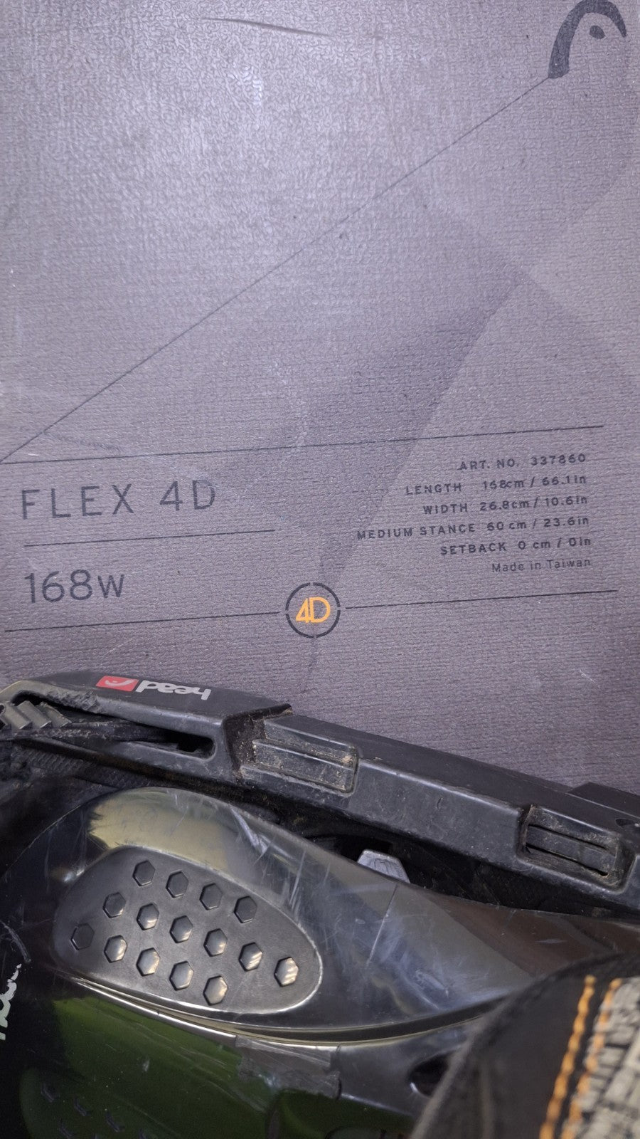 Snowboard HEAD Flex 4D 168W cm + fixations HEAD Rental taille L Aventure hivernale sur neige