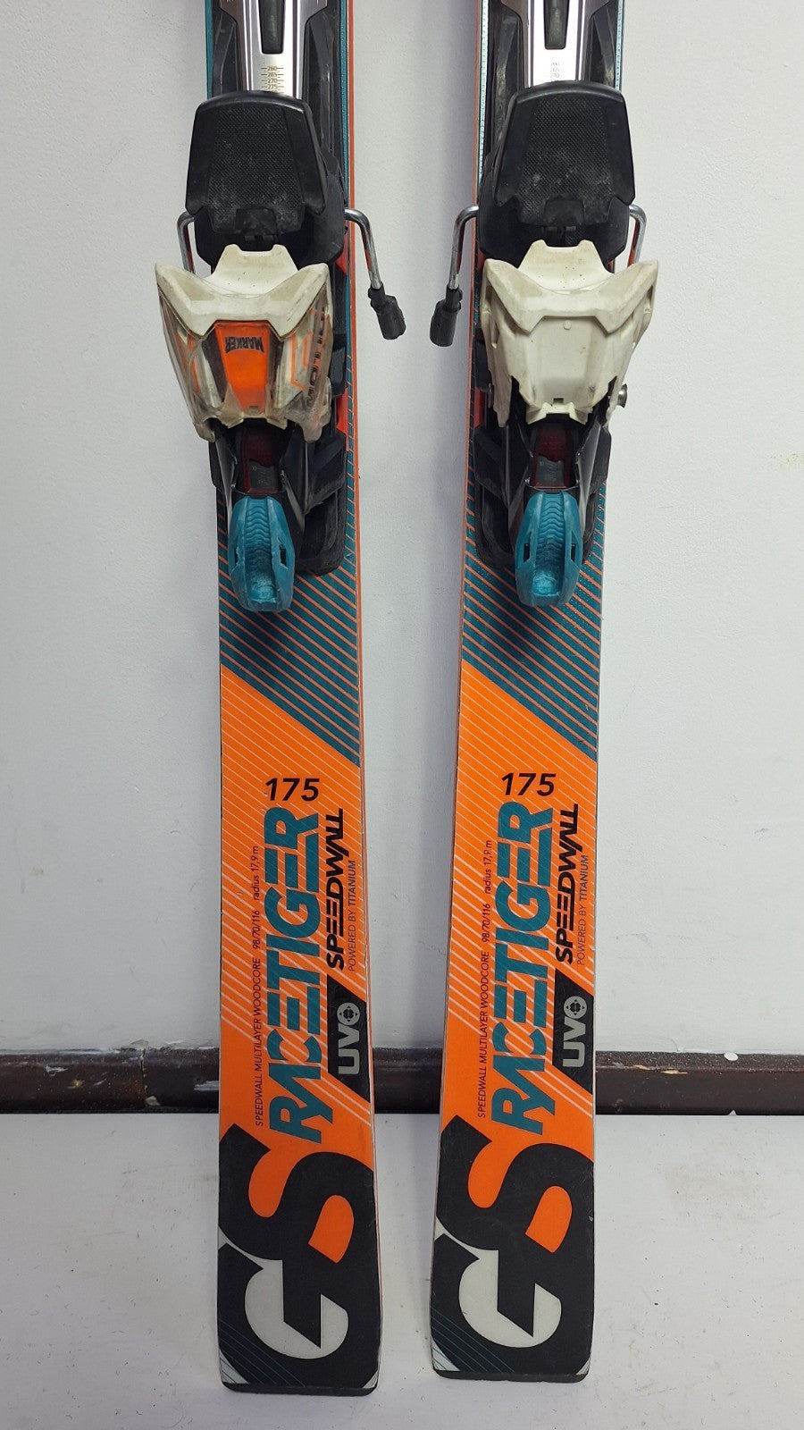 Volkl Racetiger Speedwall GS 175cm Ski + Marker 12 Bindings Snow Winter Sport