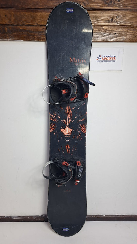 Matrix Syco 154 cm Snowboard + HEAD Rental M  Bindings Winter Snow Adventure Fun