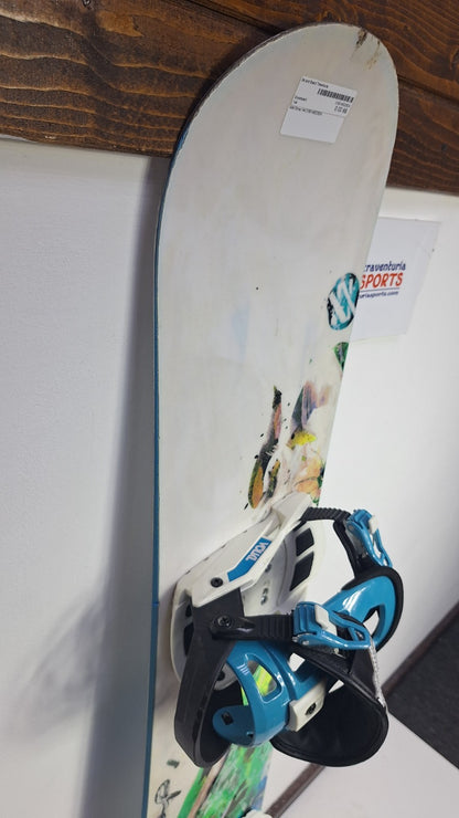 Volkl Shine 144 cm Snowboard + Volkl M Bindings  Fun Snow Winter Sport