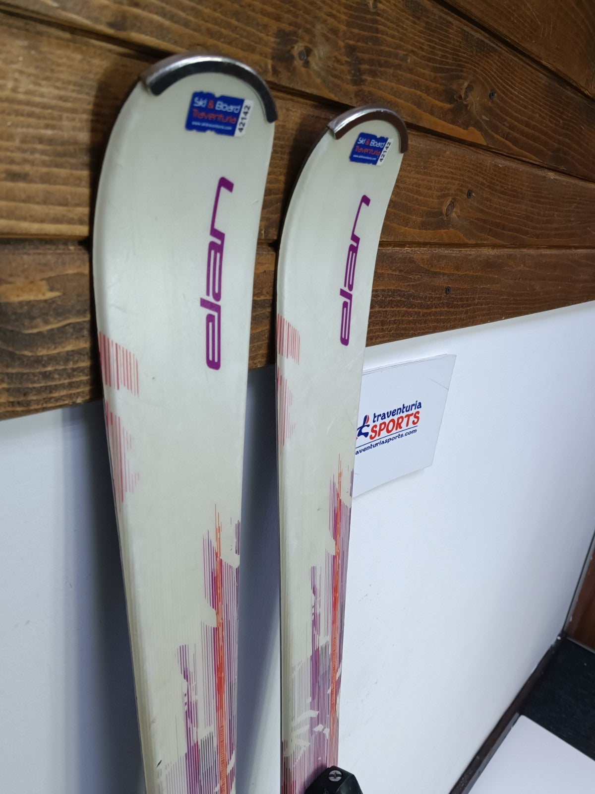 Elan White Perla 152cm Ski + Tyrolia ESR10 Bindings Winter Sport Fun