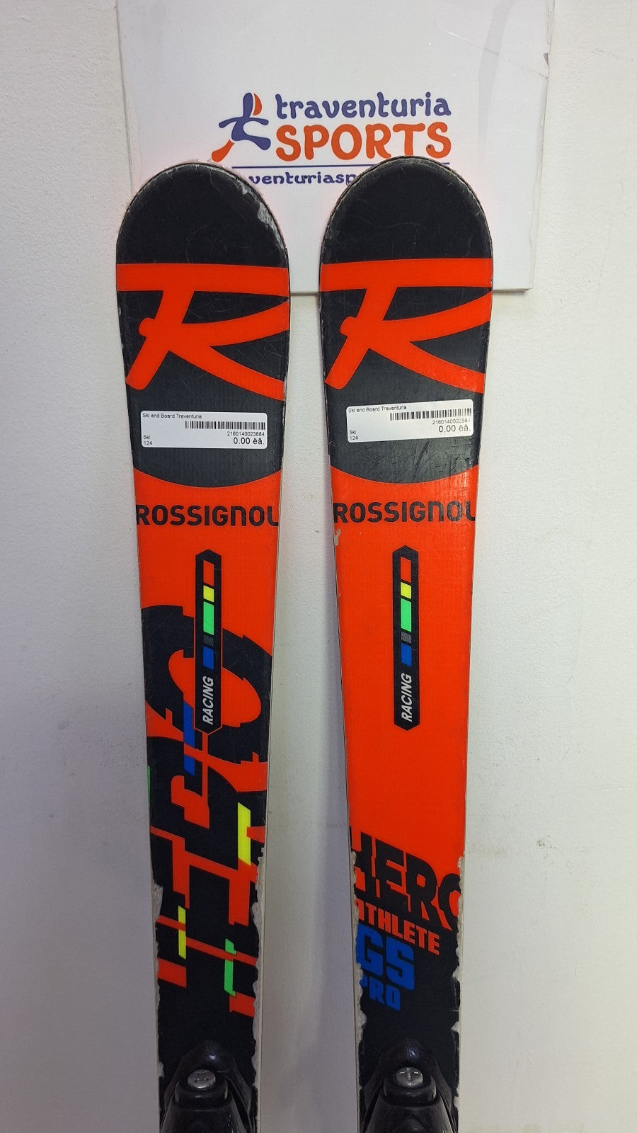 Rossignol Hero Athlete GS Pro 124 cm Ski + Look 7 Bindings Winter Sport Snow Fun