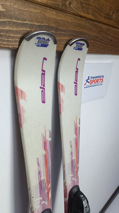 Ski Elan White Perla 140cm + fixations Elan 7.5 Sport et plaisir hivernaux