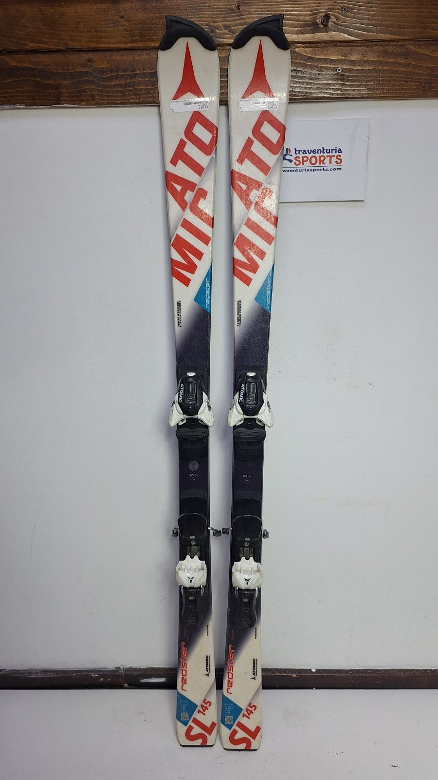 Atomic Redster SL 145 cm Skis + Atomic 10 Bindings Winter Fun Snow