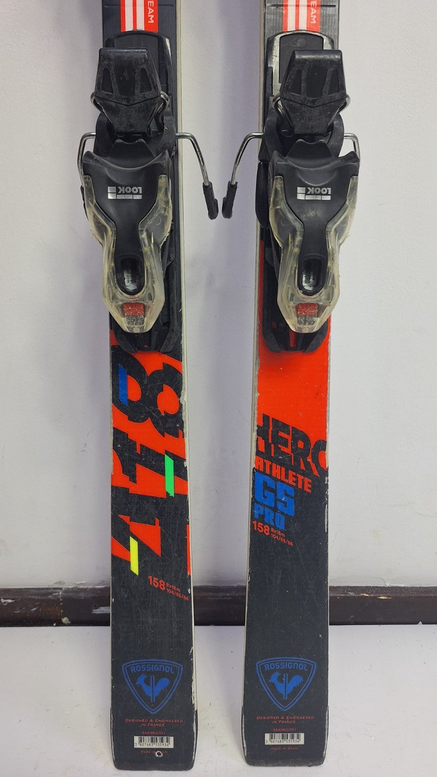 Sci Rossignol Hero Athele GS Pro 158 cm + attacchi Look 10 Divertimento invernale Sport sulla neve