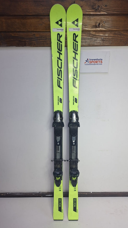 Fischer RC4 WC GS 158 cm Ski + Fischer Z13 Bindungen Wintersport Schneespaß