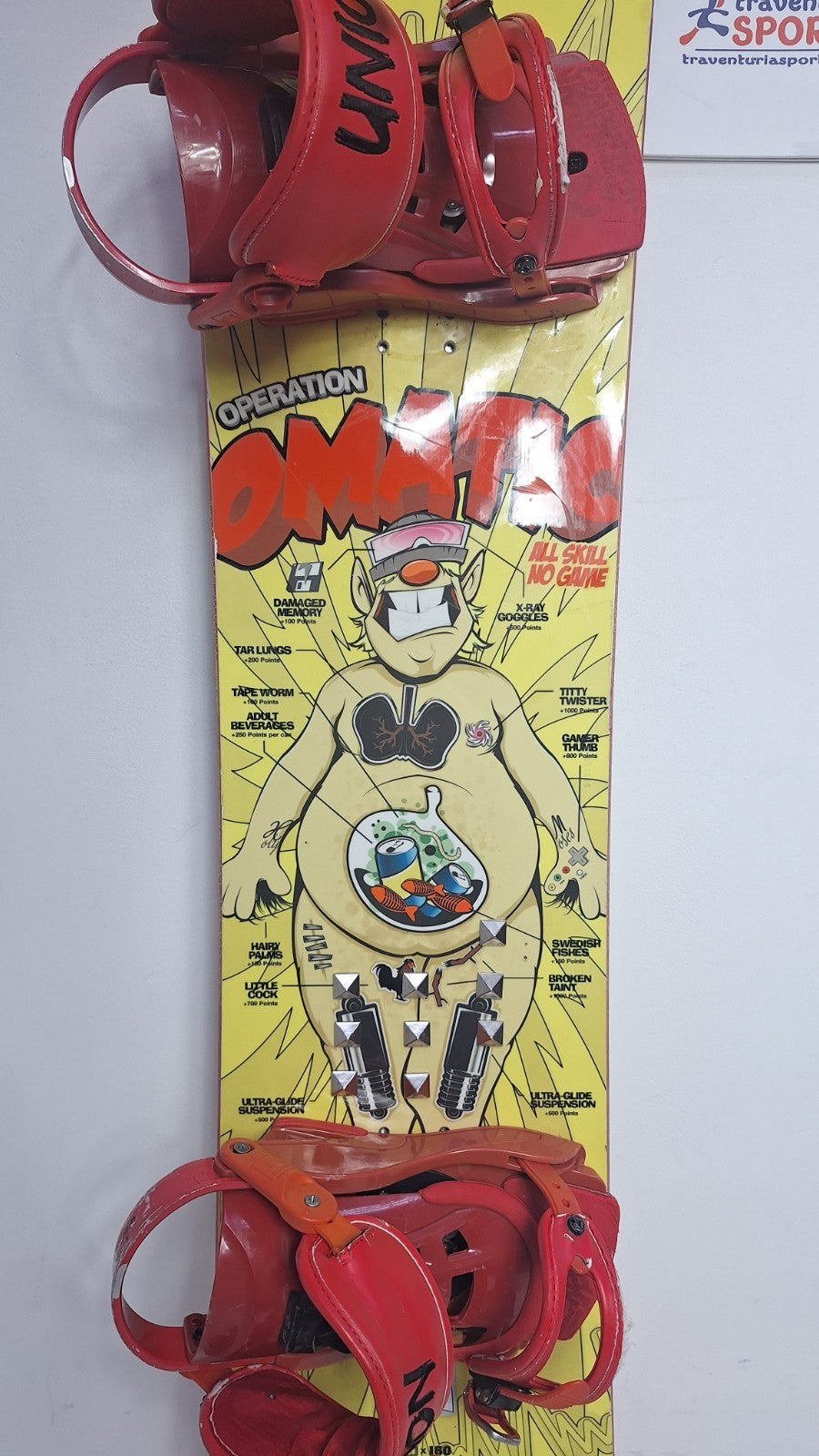 O-Matic Sweet 160 cm Snowboard + Union M Bindings Winter Sport Snow Fun
